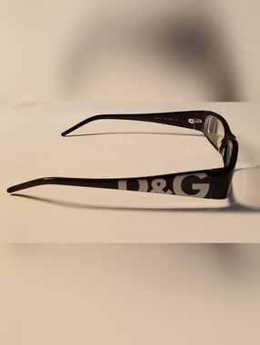 Women's D&G Black and White Bold Logo Glasses Frame Only